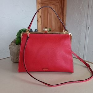 Frances Valentine, The Jackie Frame Bag, Red Boarskin.
